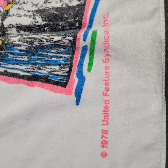 1978 Garfield The Cat Big Kahuna Beach Bath Towel Surf Cartoon‎ Vtg - Picture 16 of 16